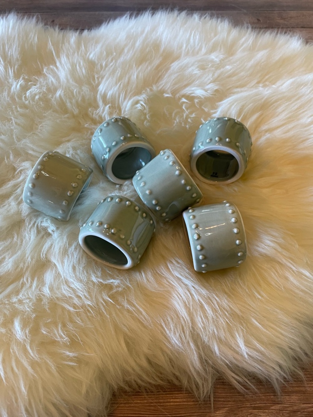 S6 | Pottery Barn Ceramic Napkin Rings